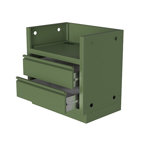 Тумба-основание бок. горелки Brennex BG011 с 2-мя выд. ящ. ONTARIO, арт. UGC-BG011 RAL6003m moire
