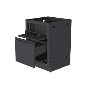Тумба для мусора с держателем для бум. полотенец ONTARIO, арт. WDC-610 RAL9004m moire