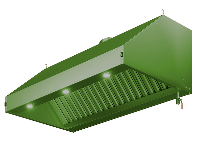 Зонт вытяжной S1 с подсветкой 1800х1000 ONTARIO, арт. ZVN-S1-1800.1000.500 RAL6003m moire