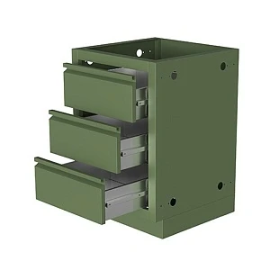 Тумба универсальная с 3-мя выдвиж. ящ. 1000 ONTARIO, арт. 3DC-1000 RAL6003m moire