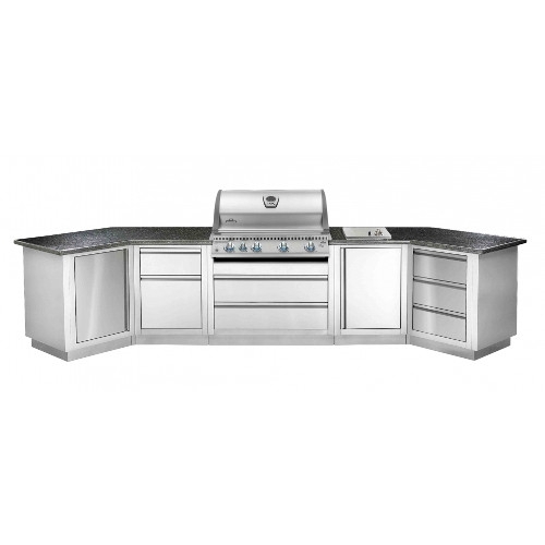 Гриль-кухня Napoleon Oasis-400 с встроенным газовым грилем Napoleon BIPRO-825
